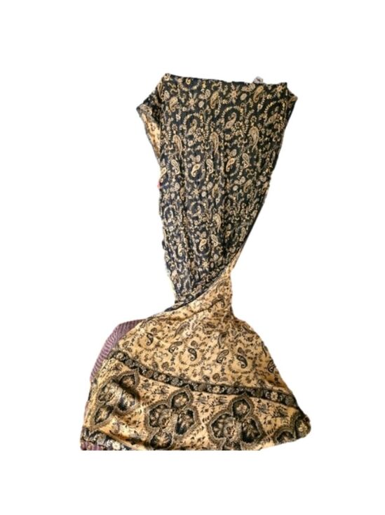 Accessories - Paisley Butter Yellow and Black Shawl